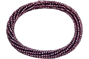 Choose Your Size Dark Purple Sparkle Seed Beads Roll Bracelet. Jewelry For Everyday Wear.