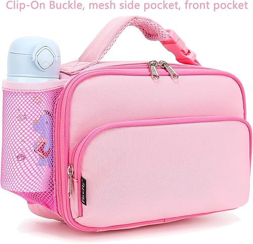 Miniatura 2 de Caja de almuerzo para niños con aislamiento, bolsa suave mini enfriador de regreso a la escuela, kit de bolsa térmica para niñas, niños (Rosa #52)