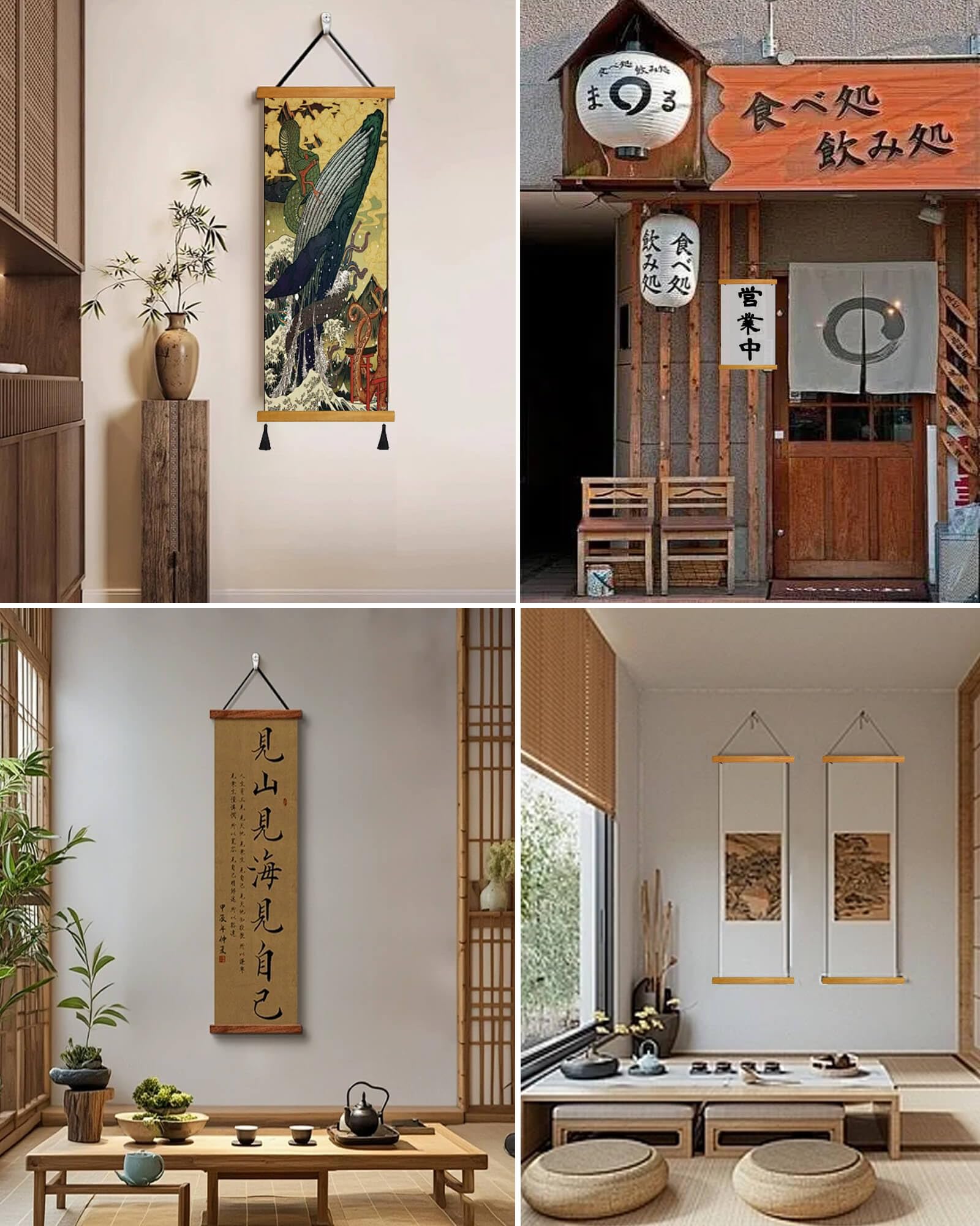 Amazon.co.jp: GOLOMOZ タペストリー棒 マグネット 幅30cm 天然木 A3