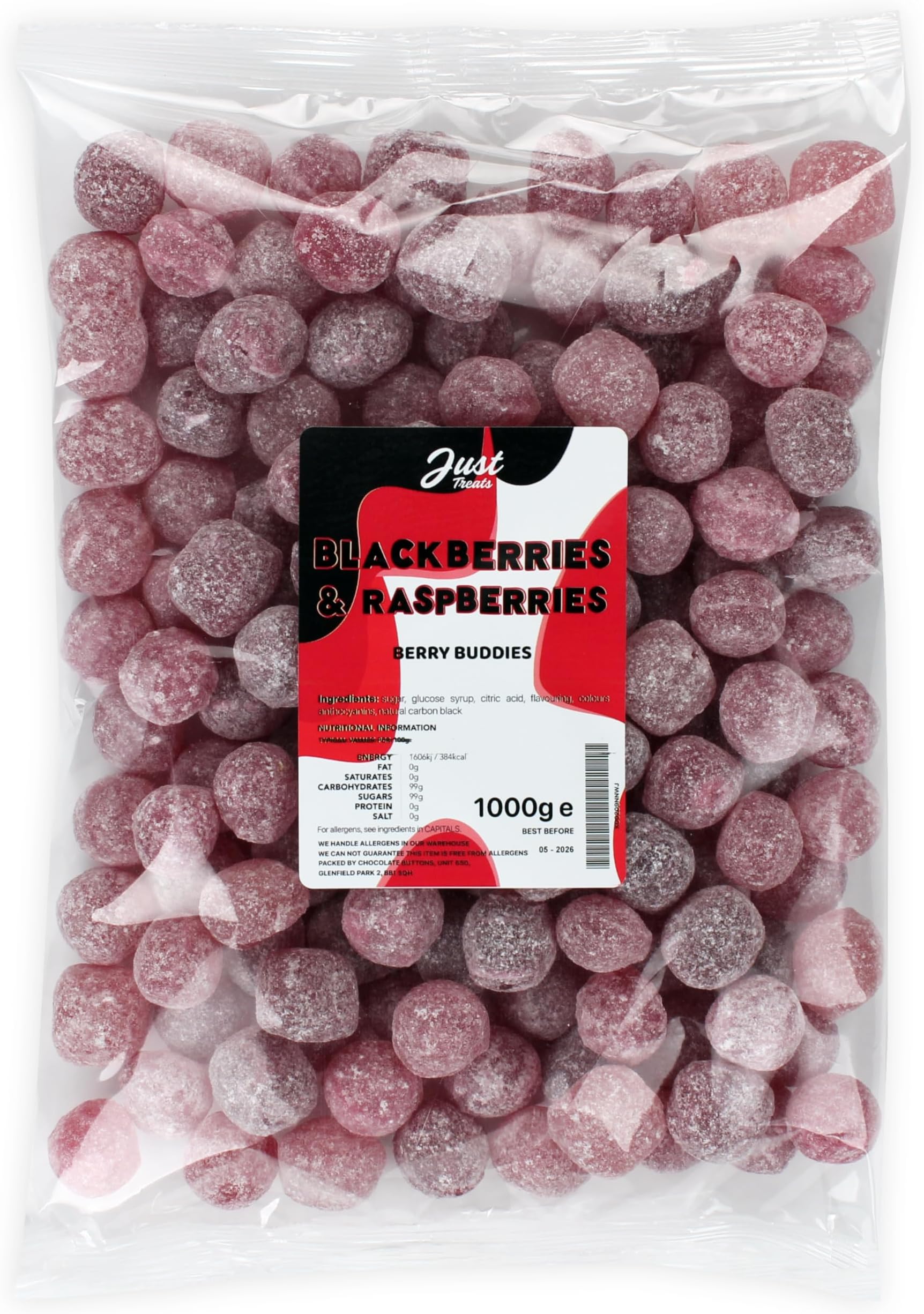 Just Treats Just Treats Blackberries & Raspberries 1kg Party Bag