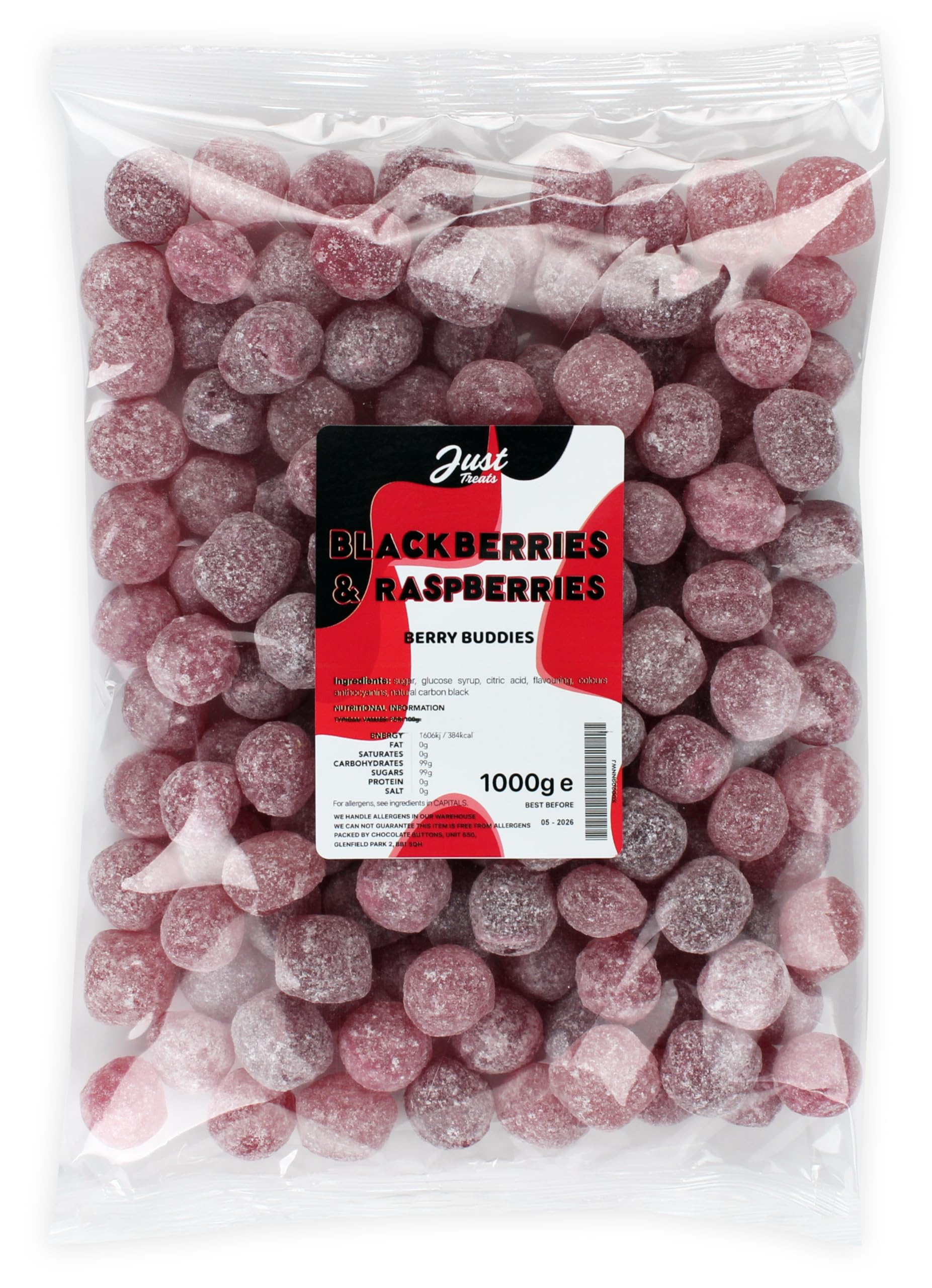 Just Treats Just Treats Blackberries & Raspberries 1kg Party Bag