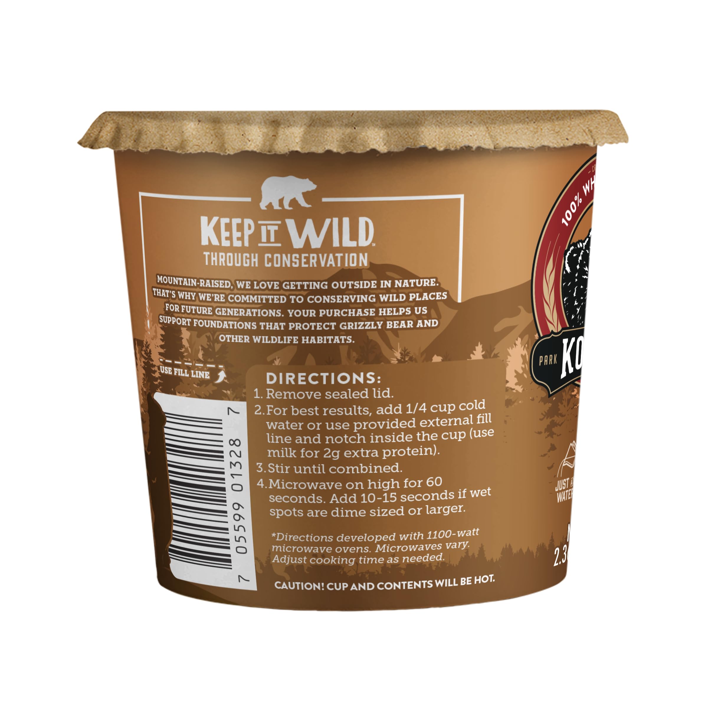 Kodiak Cakes Brownie Power Cup - 100% Whole Grain, High Protein Cup Brownie - Chocolate Fudge Brownie Power Cup, 2.36 Ounce (Pack of 12) (Packaging May Vary)