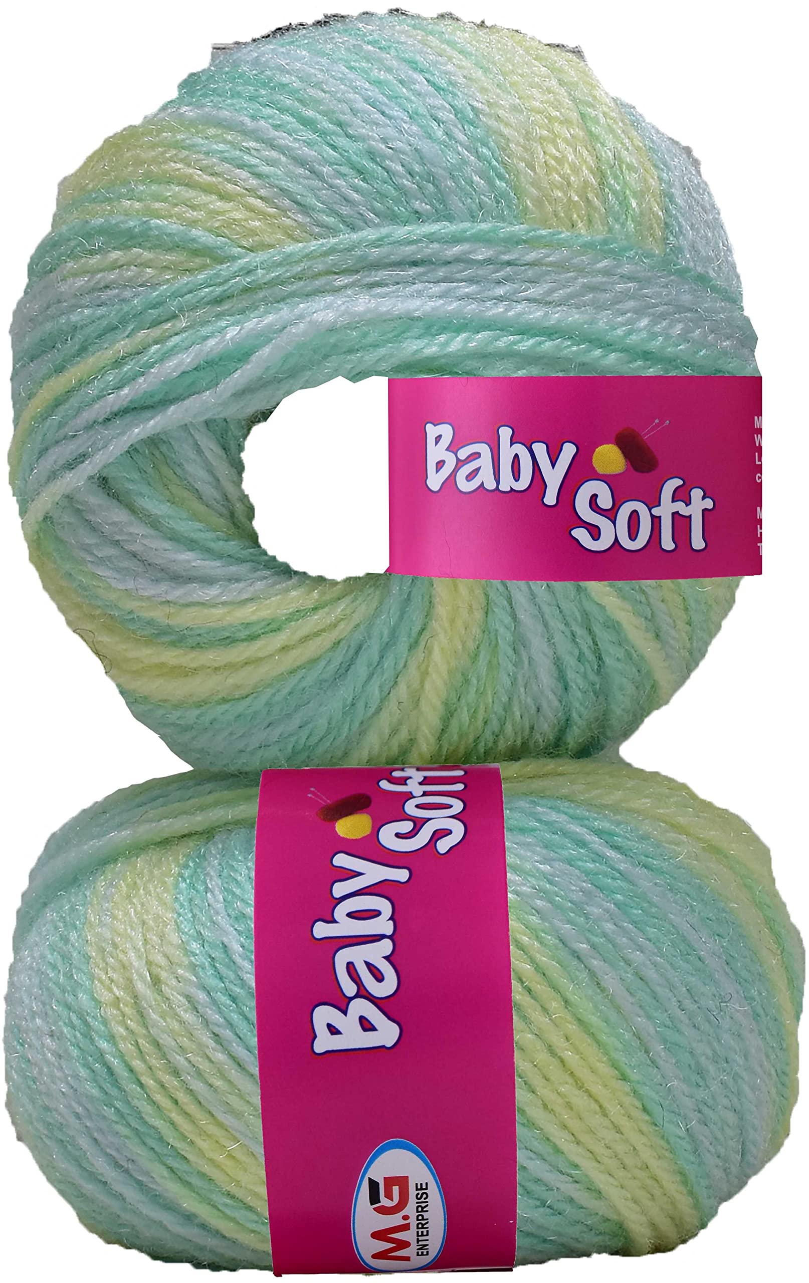 M.G Premium 100% Acrylic Wool KK16 (8 pc) Baby Soft 4 ply Wool Ball Hand Knitting Wool/Art Craft Soft Fingering Crochet Hook Yarn, Needle Knitting Yarn Thread Dye N O P QQ