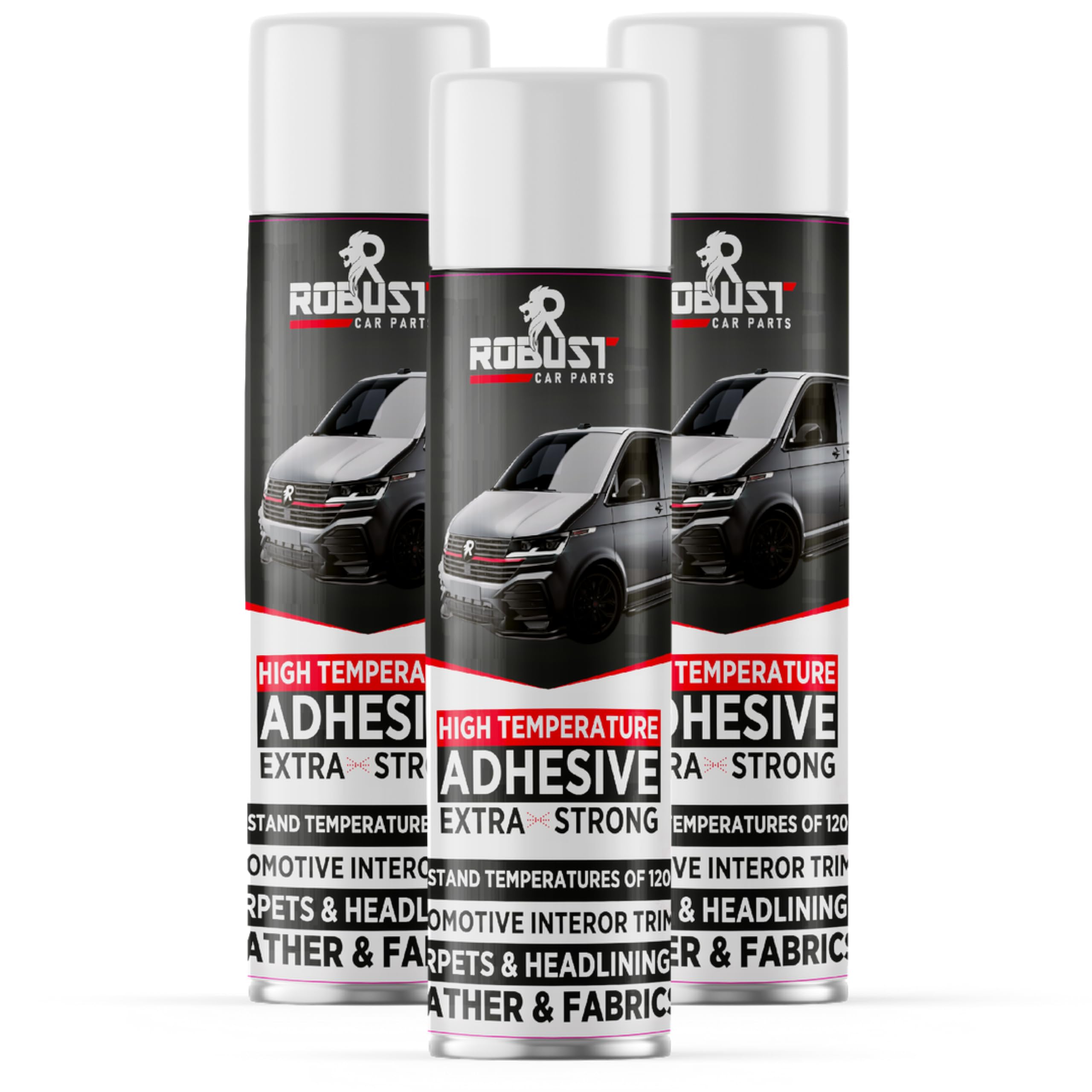 Robust 500ml Extra Strong Spray Adhesive, Multipurpose Contact Glue for Carpet, Paper & Fabric (3)
