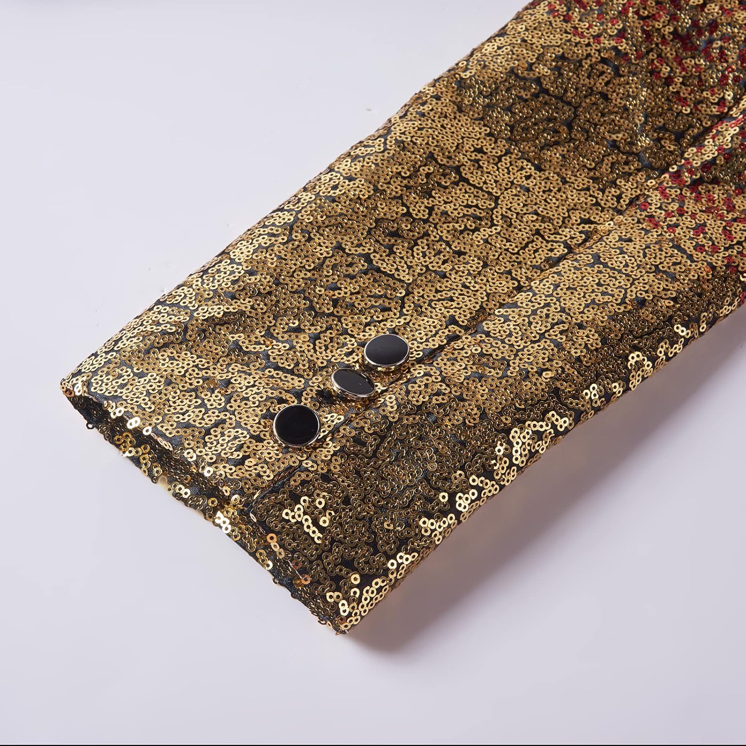 Men's Slim Fit Shiny Sequins One Button Suit Jacket Blazer Tuxedo for Dinner Prom Party Wedding - Image 6