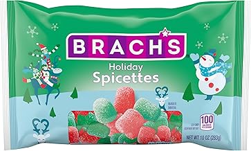 Brach's Holiday Spicettes, Holiday Gumdrop Candies, Red and Green Gumdrops, 10 oz