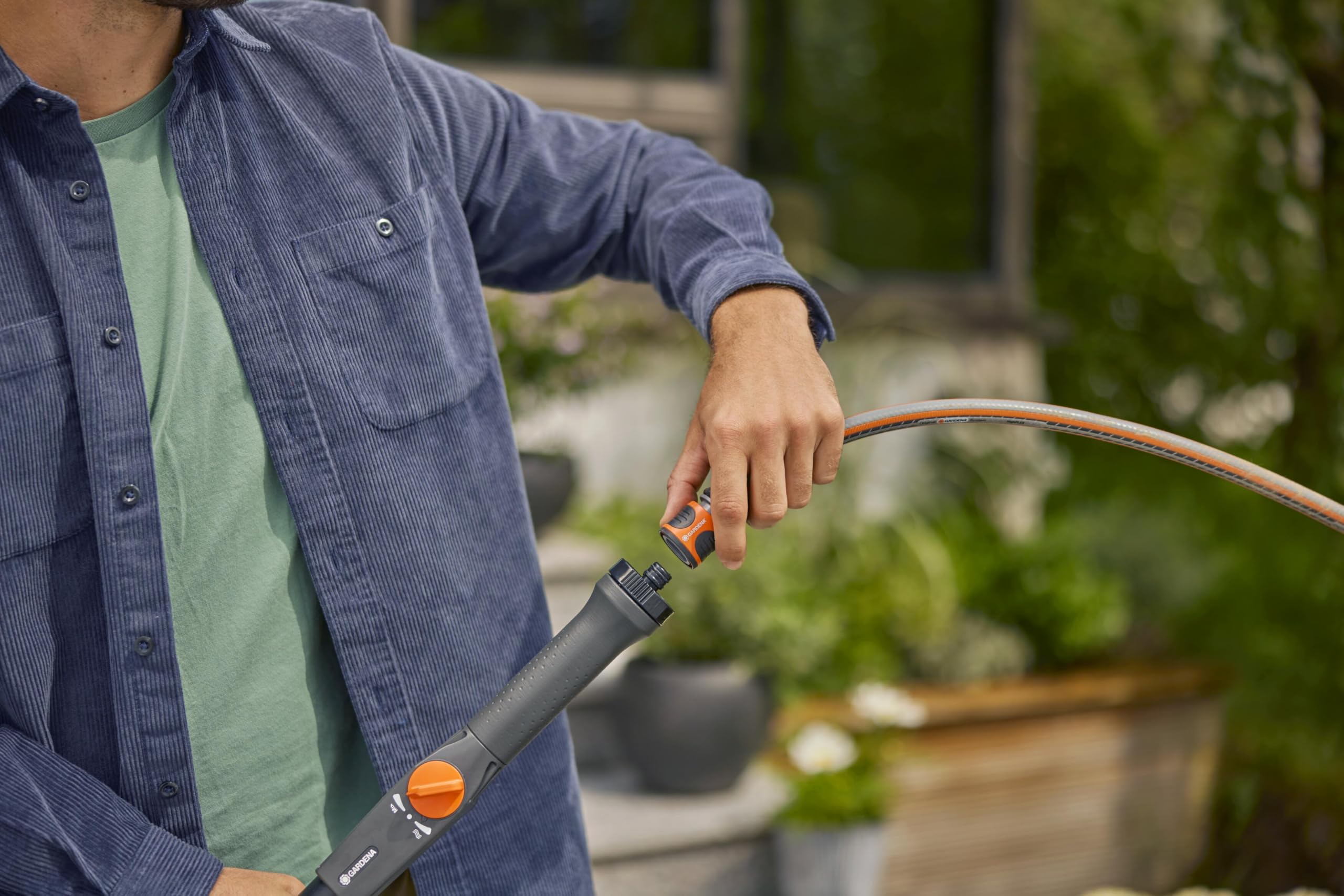 Gardena Mango Telescópico M - XL: Mango de Limpieza Conductor de Agua 155-260 cm, Aluminio, para Zonas alejadas, Original Gardena System (18804-20)