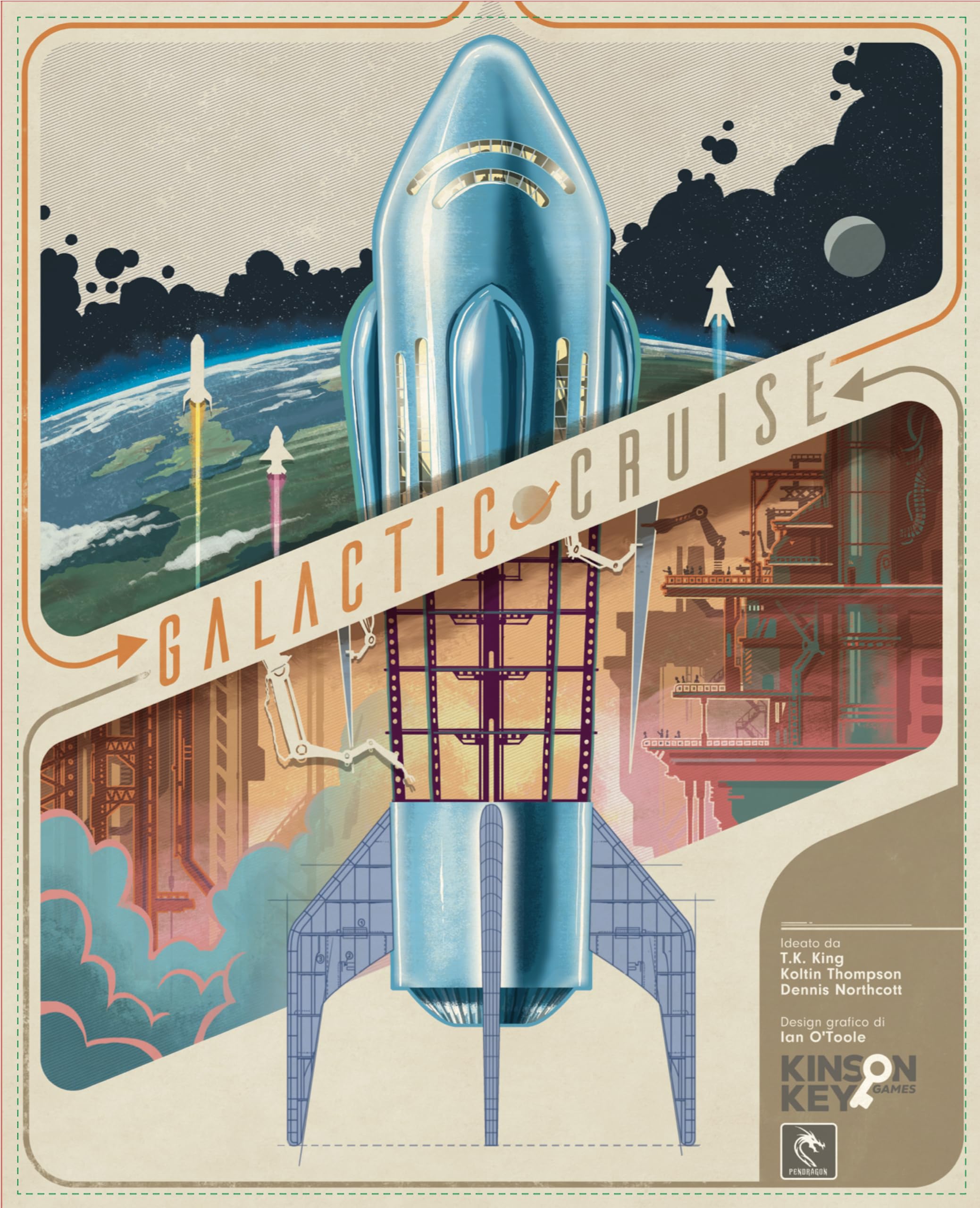Pendragon - Galactic Cruise Gioco da Tavolo, 1-4 Giocatori, 16+ | Lingua Italiana, Gestionale, Gestione della nave, Competitivo, Strategico