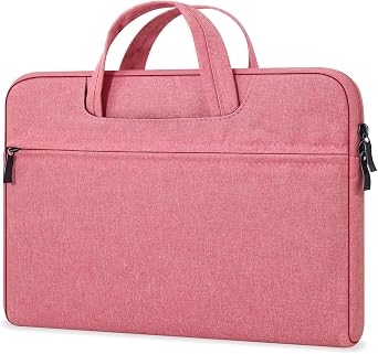 Laptop Sleeve for MacBook Neo 13 Inch A3404 with A18 Pro Chip 2026 Protective Nylon MacBook Neo Case with Handle, Water-Resistant Laptop Bag Cover with Accessories Pocket, Pink