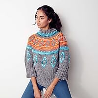 Vista 3 de Caron Simply Soft Feathered Gray Yarn - Paquete de 3 unidades de 170 g/6 oz - Acrílico - 4 medianos (peinado) - 288 metros - Tejido/ganchillo