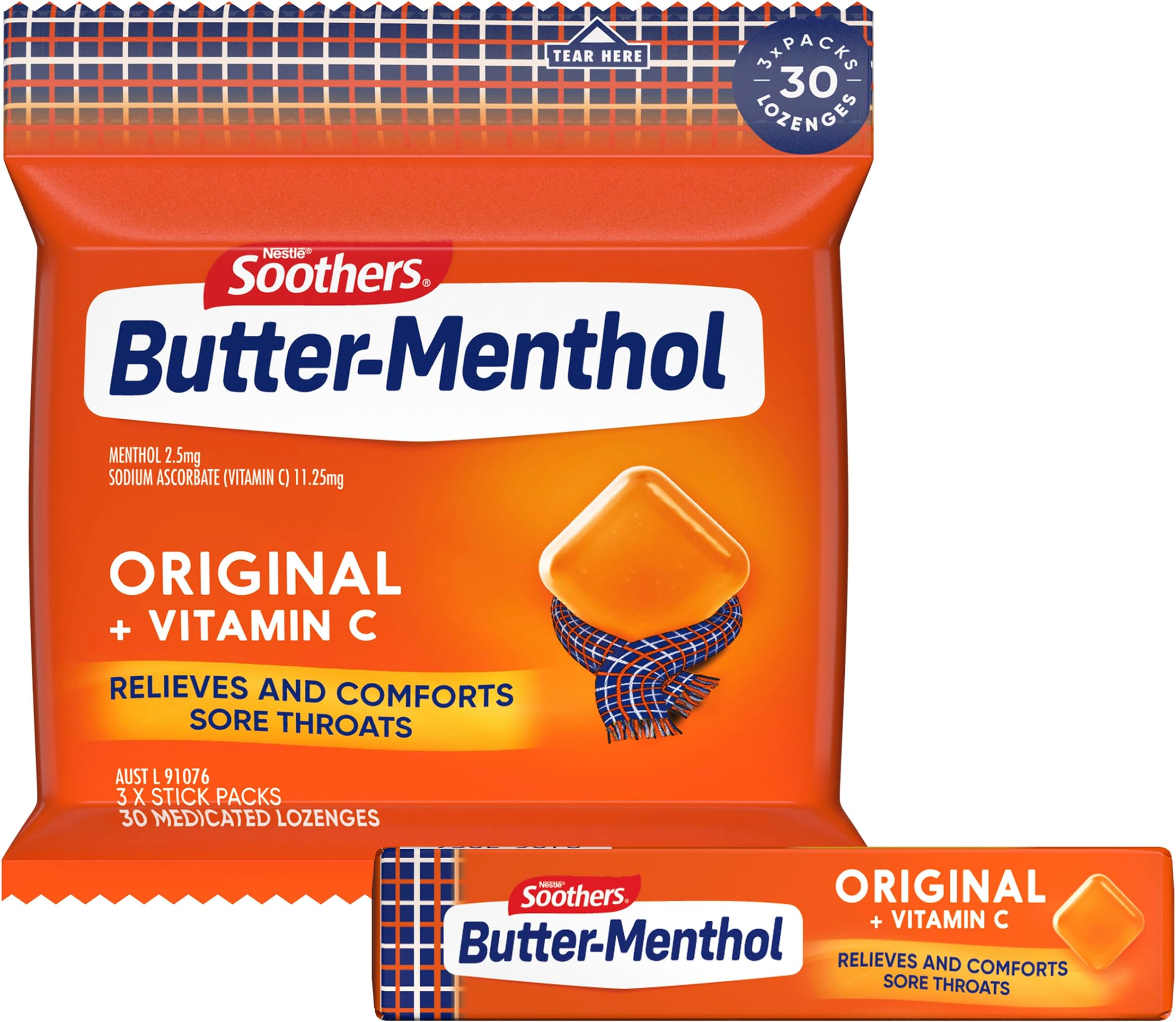 Nestle Butter-Menthol Lozenges (3-Pack) - Australian