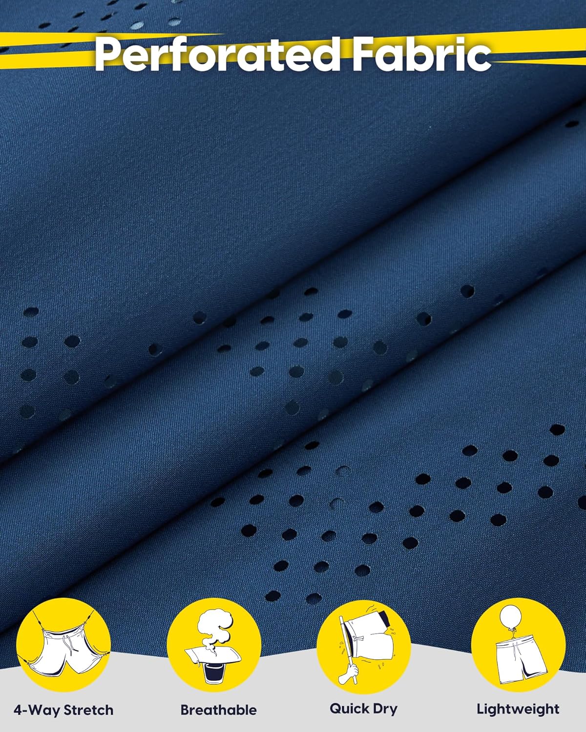 maamgic Mens 2 in 1 Running Shorts 5" Gym Workout Shorts with Zipper Pockets - Image 3