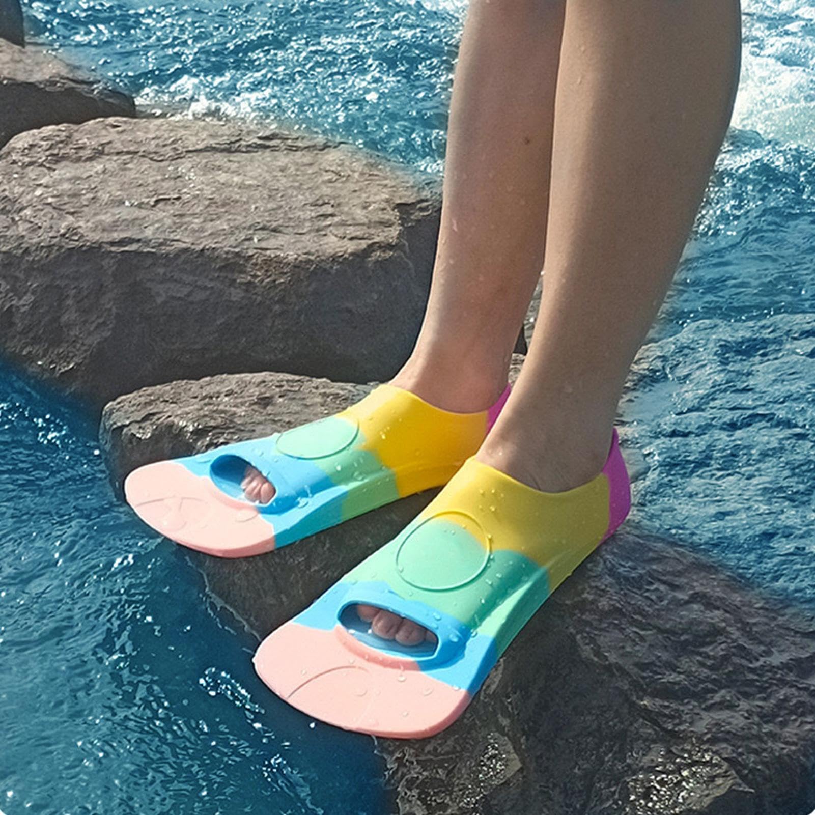 Pinne per bambini che nuotano, pinne per nuoti Pinne da bagno in silicone | Attrezzature per immersioni e snorkeling, forniture di immersioni professionali per Capodanno cinese