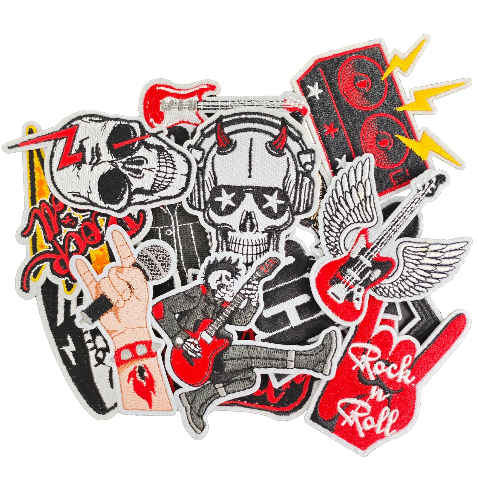 ROCKPATCH Amazon.com: IANZE 15PCS Rock Band Iron on Patches Punk Style