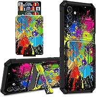 Vista 9 de Para Samsung Galaxy A03S Funda Para Teléfono Galaxy A03S Funda Billetera Con Titular De Tarjeta De Crédito Y Soporte De Doble Capa De PC Duro Funda