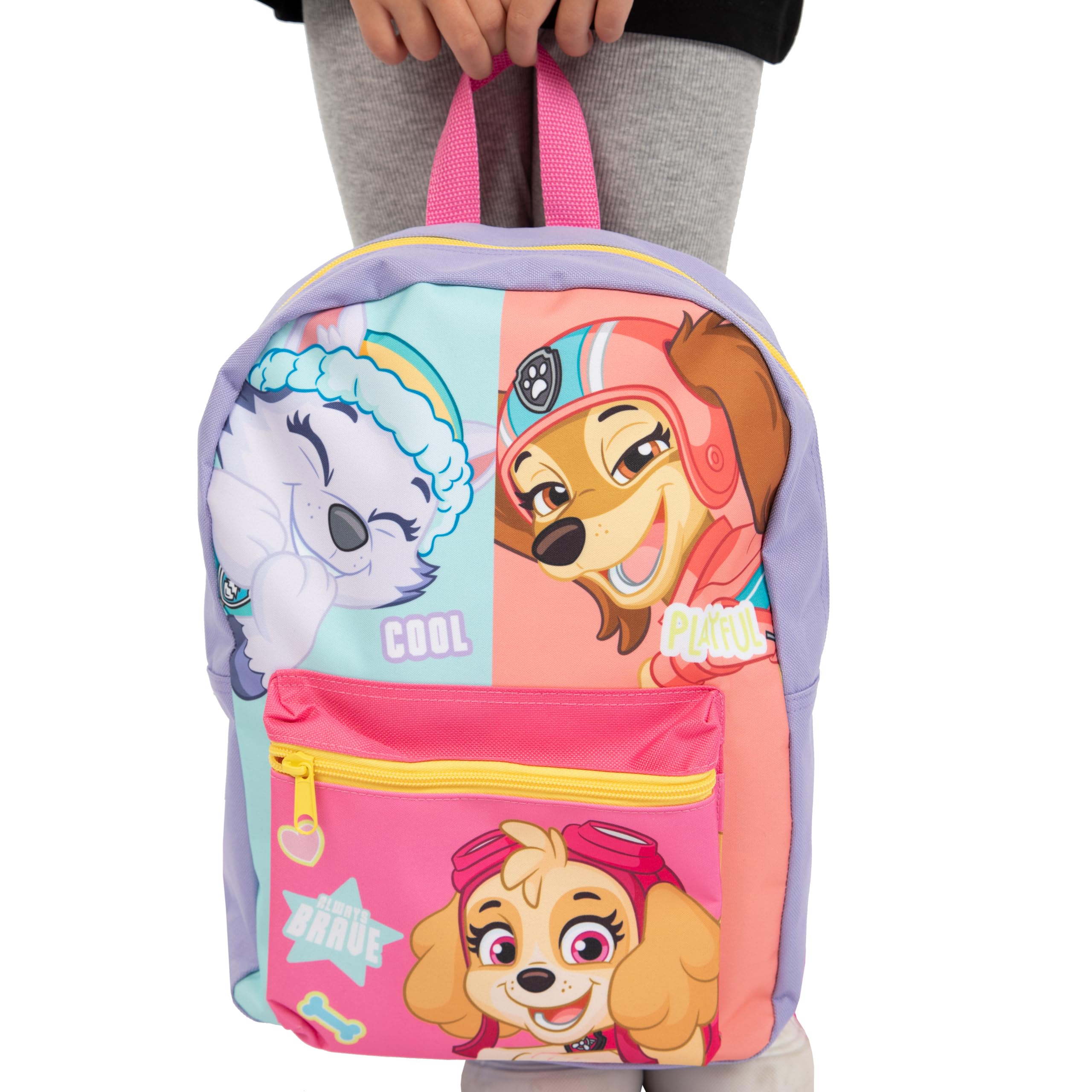 Paw Patrol Sac à Dos Sac à Dos pour Fille Everest, Liberty et Skye | Cartable Fille | Sac pour Enfants| Violette Taille Unique