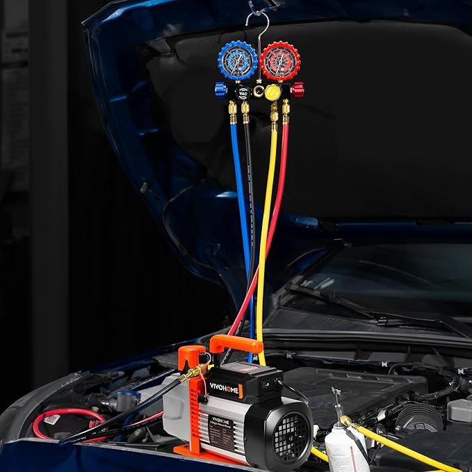 Juego de Manómetros Manifold VIVOHOME para R134a R410a R22 R32 miniatura 8