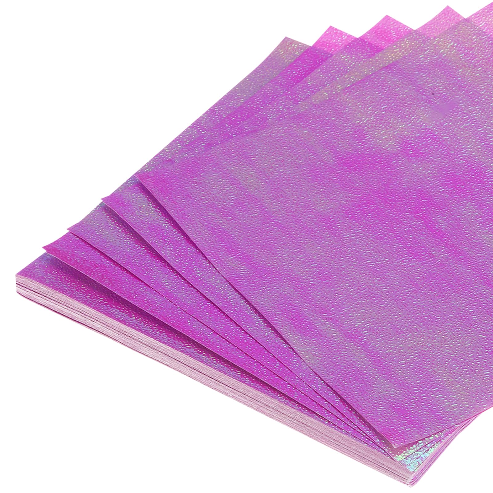 sourcing map 50 Sheet Glitter Origami Paper 6x6 Inch Shiny Sparkly Square Folding Paper 15x15cm Iridescent Paper for DIY Art, Craft Decor, Rose Red
