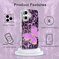 Vista 97 de I-MGAE-IN-AR - Funda diseñada para iPhone 12 y 12 Pro, diseño de mariposa plateada brillante, funda protectora de poliuretano termoplástico, suave