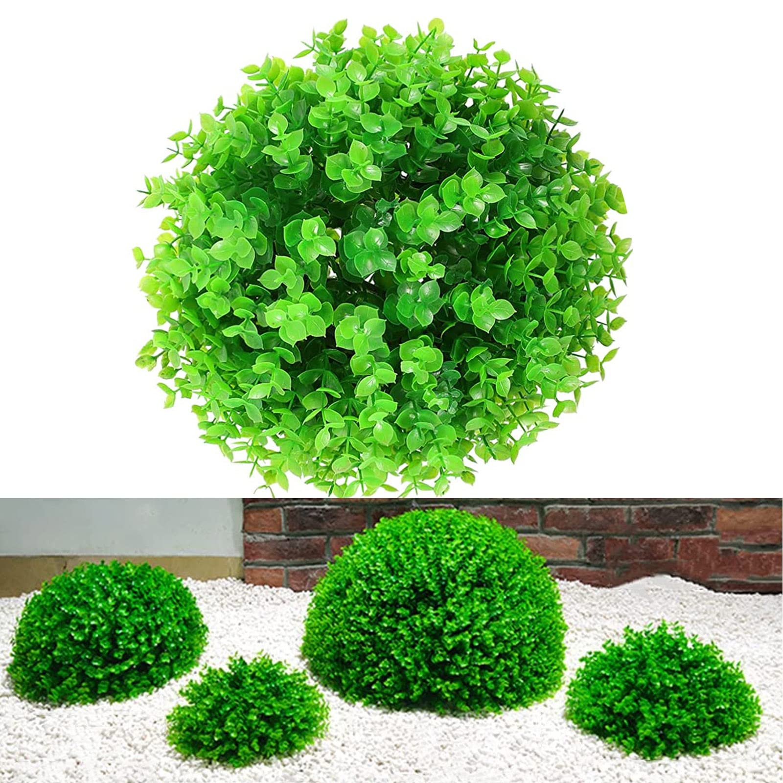 V3VOGUE Bolas De Boj Artificial - Plantas Artificiales,Artesanía Ligera,Aspecto Realista,Bolas Artificiales De Boj,para Casas Particulares, Escuelas, Comunidades Bola Artificial 1 Pieza
