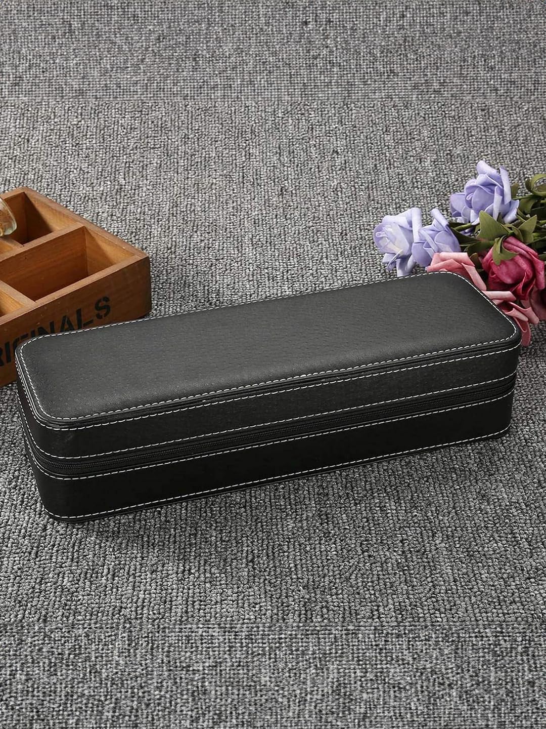 Cortina Watch Box Holder Organizer Case in 6 Slots of Watches for Men and Women with Transparent Display, Charcoal (B0CX969X9D) Amazon Price History, Amazon Price Tracker