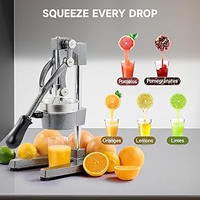 Best manual juicer for Oranges and Lemons:Top Picks 7