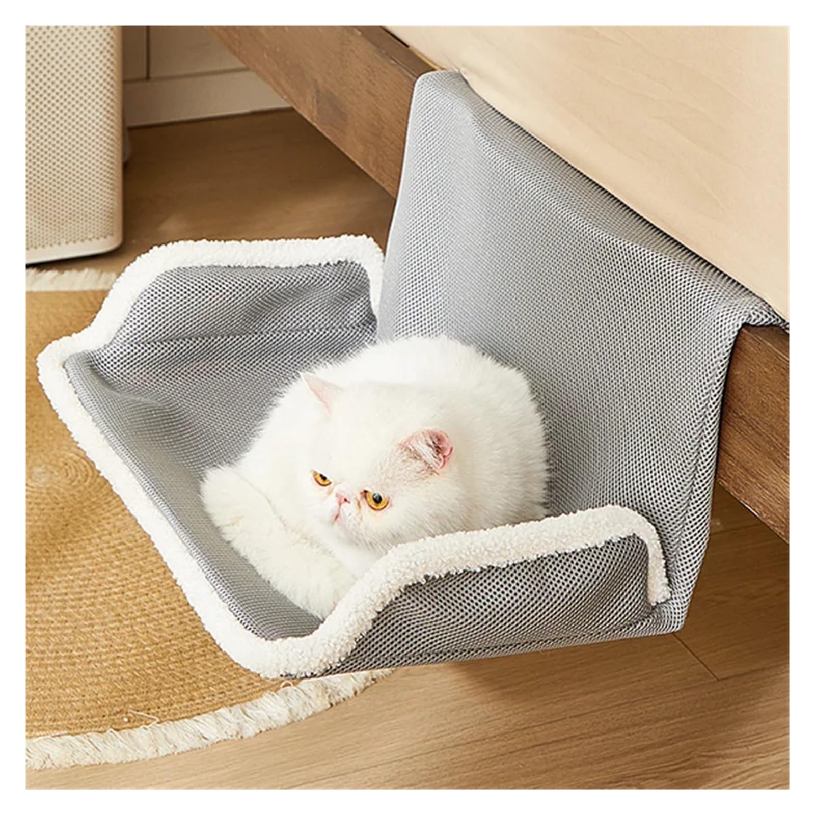 Letto For Gatti Sospeso Amaca For Rimovibile Nido For Gattini Finestra Invernale Letti For Animali Durevoli Accessori For Amaca Per Gatti(Gray-m)