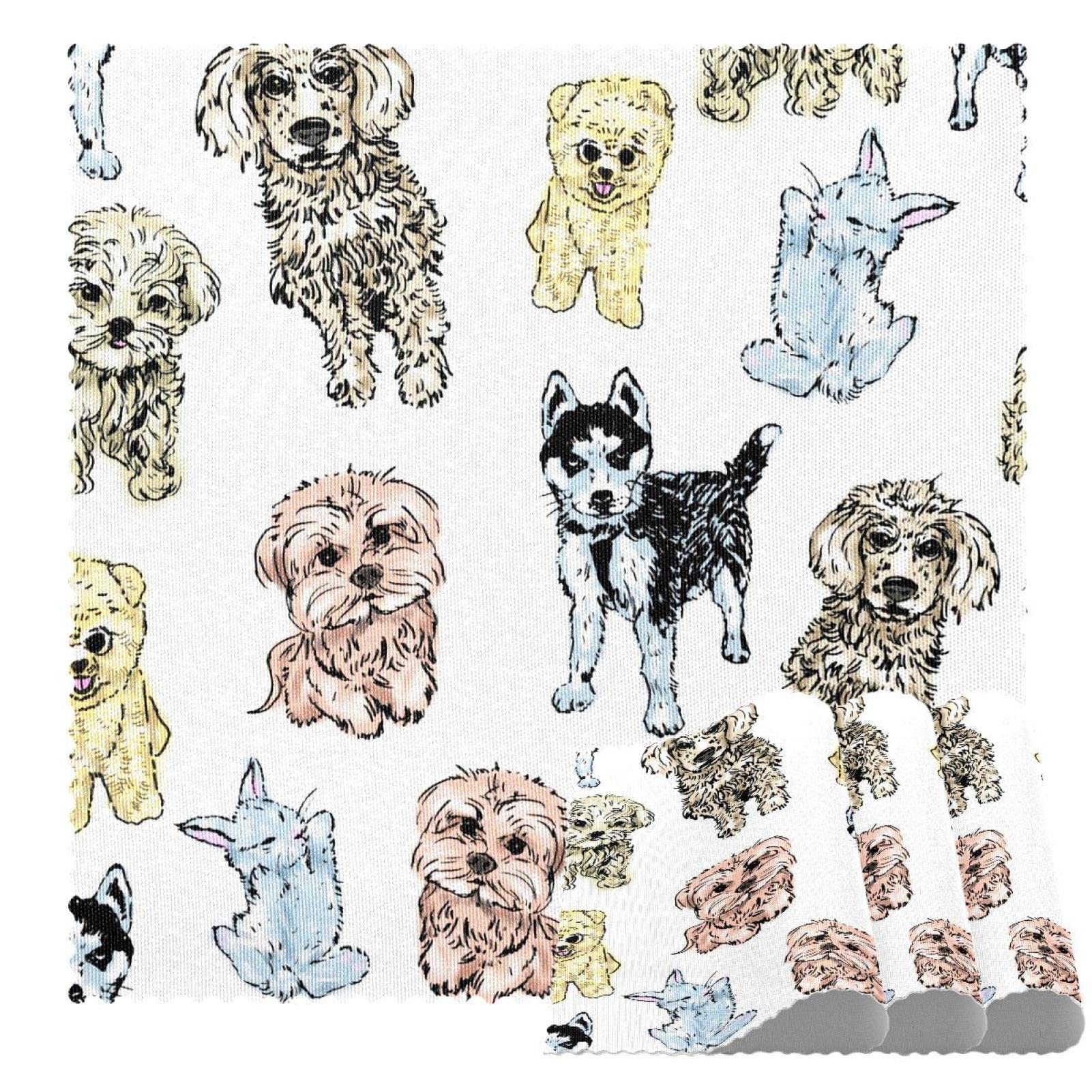 Set de table chiot mignon pour repas en famille et décoration de cuisine