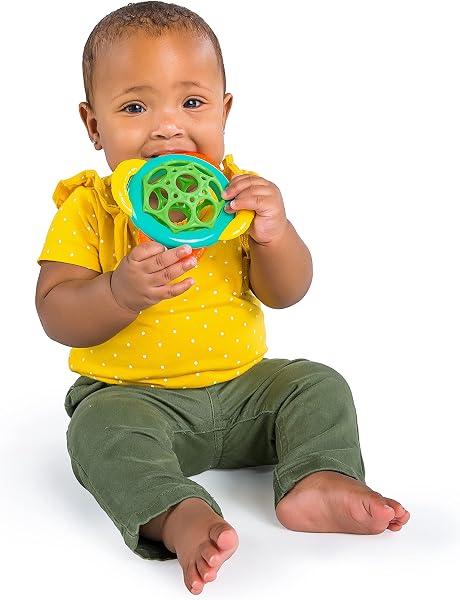 Bright Starts Soothers & Shakers 7pc Gift Set - BPA-Free Baby Rattles, Teethers and Stroller Toys, Unisex, Newborn+ - 4