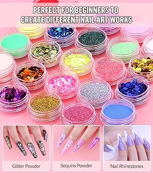 Amazon.com: Yevyo Acrylic Nail Kit with Drill, 4 Colors Gel Polish