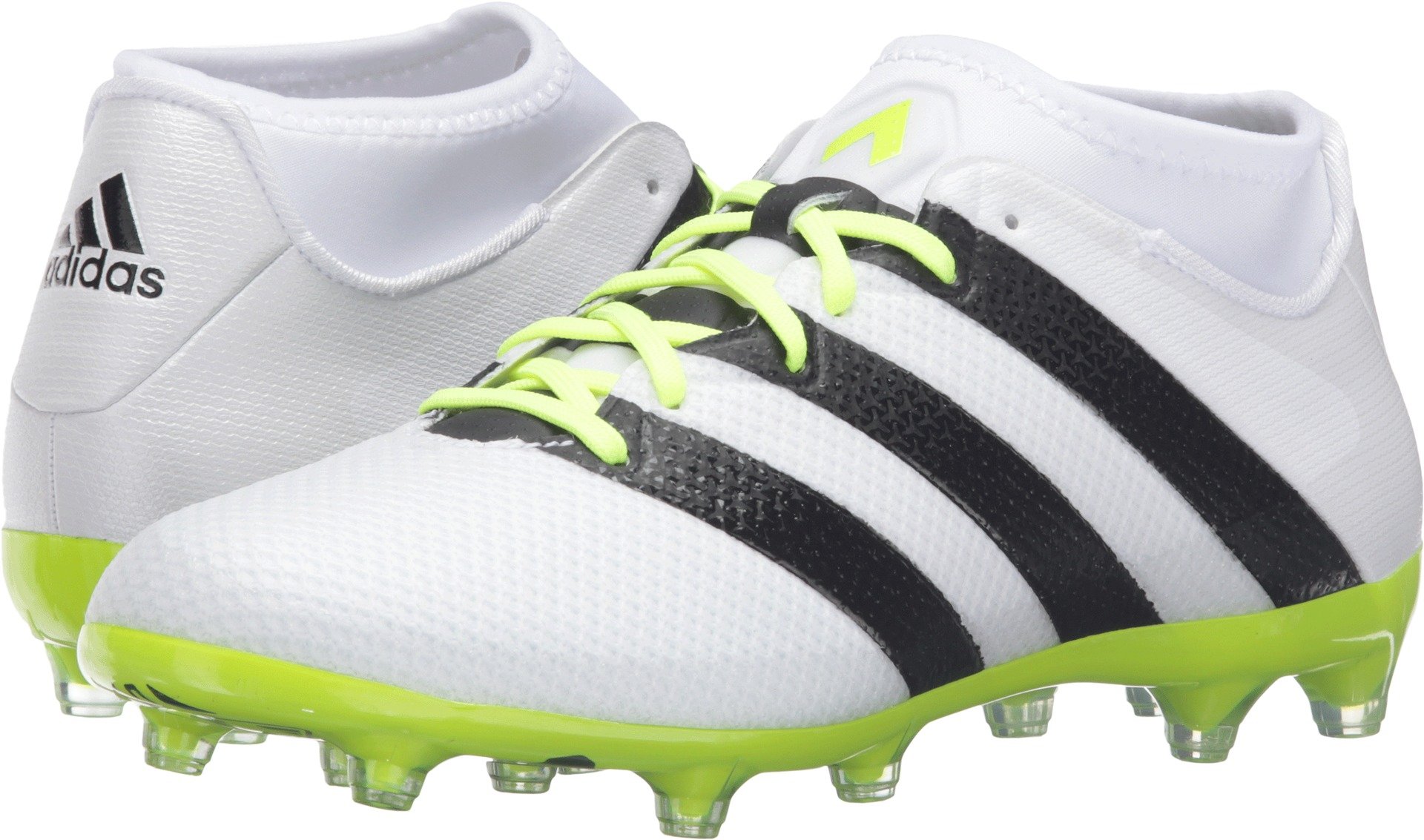 adidas Performance Ace 16.2 Primemesh FG/AG W Zapatillas de fútbol para mujer, blanco (Blanco/Negro/Electricidad), 39 EU
