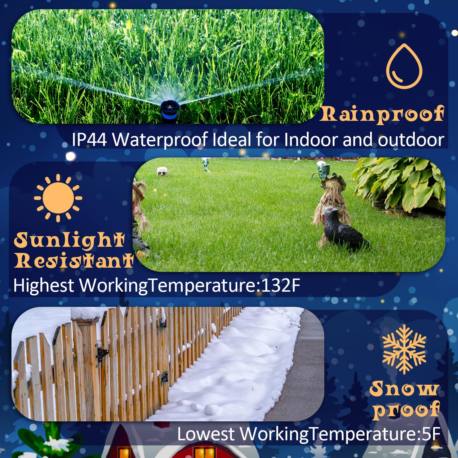 LED-Projektorleuchten für den Außenbereich, Weihnachtsmann auf Schlitten, dynamisch, wasserdicht, für den Innen- und Außenbereich, für Landschaftsgarten, Hof, Party