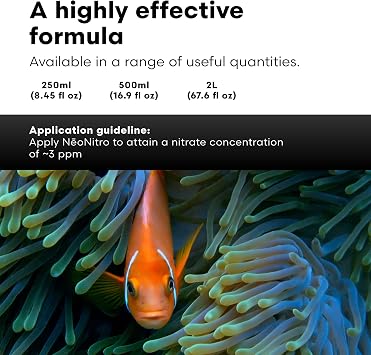 Brightwell Aquatics NeoNitro Balanced Nitrogen Supplement - Reef Nutrient Enhancer for Ultra-Low Nutrient Systems - Aquarium Water Treatments, 67.6 fl oz