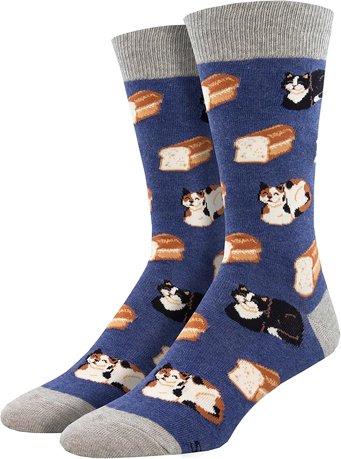Socksmith Men's Cat Loaf Crew Socks