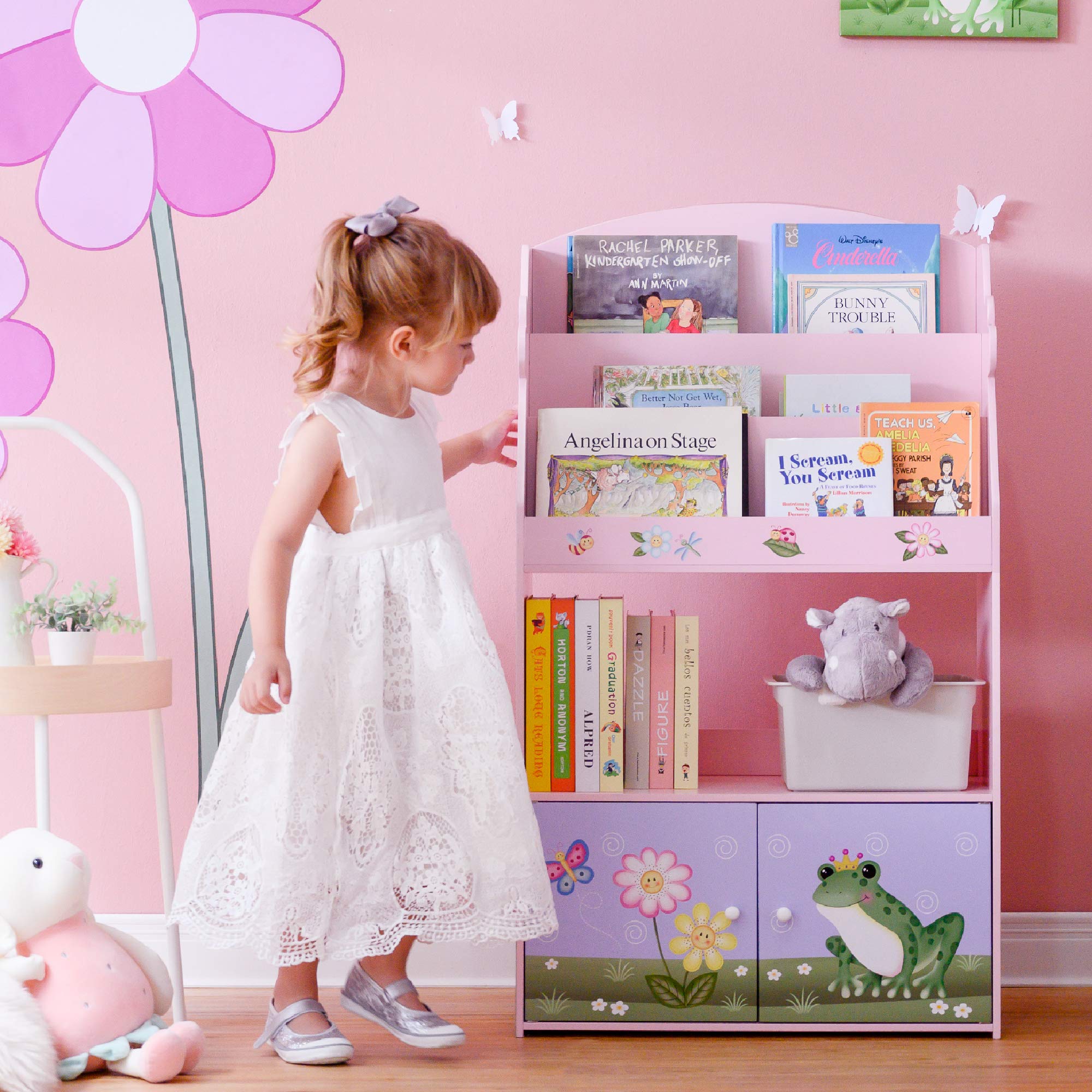 Fantasy Fields Magic Garden Kinder 3-stufiges Bücherregal aus Holz und Schublade Mehrfarben
