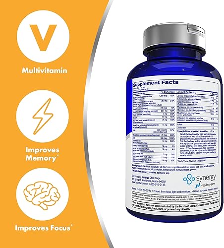 Miniatura 2 de Focus Factor Suplemento para el cerebro y la visión para adultos, 120 unidades, vitamina ocular, suplemento mineral y multivitamínico completo con