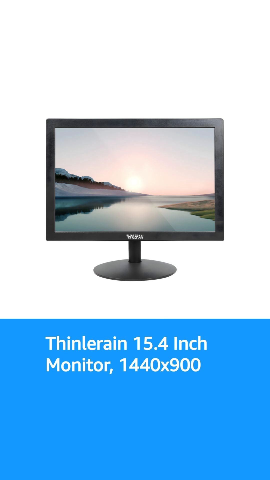 Thinlerain PC 15,4 inch monitor met HDMI VGA, 1400 × 900 LED scherm voor pc, computer, Raspberry Pi Windows 7/8/10 (60Hz, 5ms, VESA, TN, geïntegreerde luidsprekers