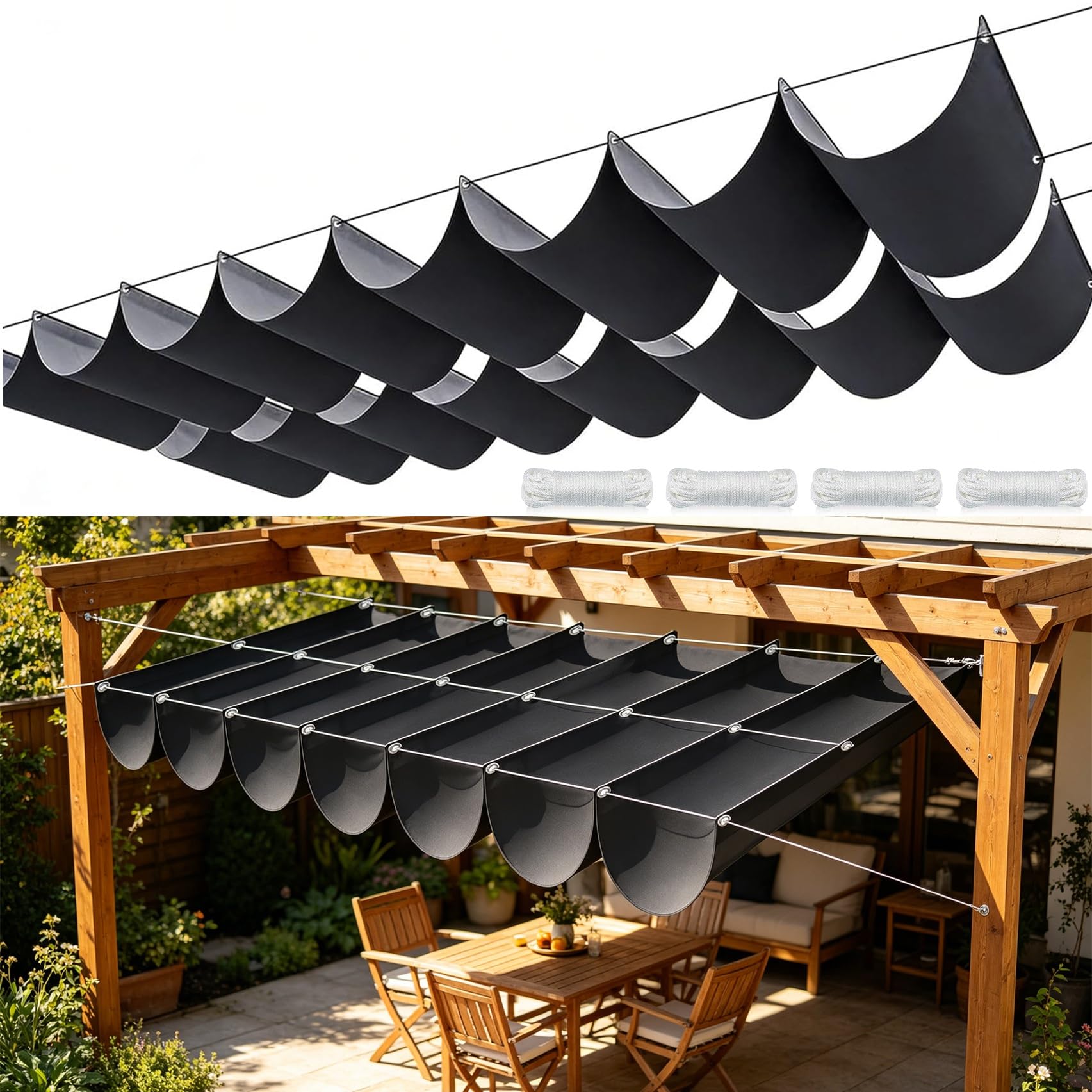 Voile ombrage rectractable technique 300x560 imperméable toit
