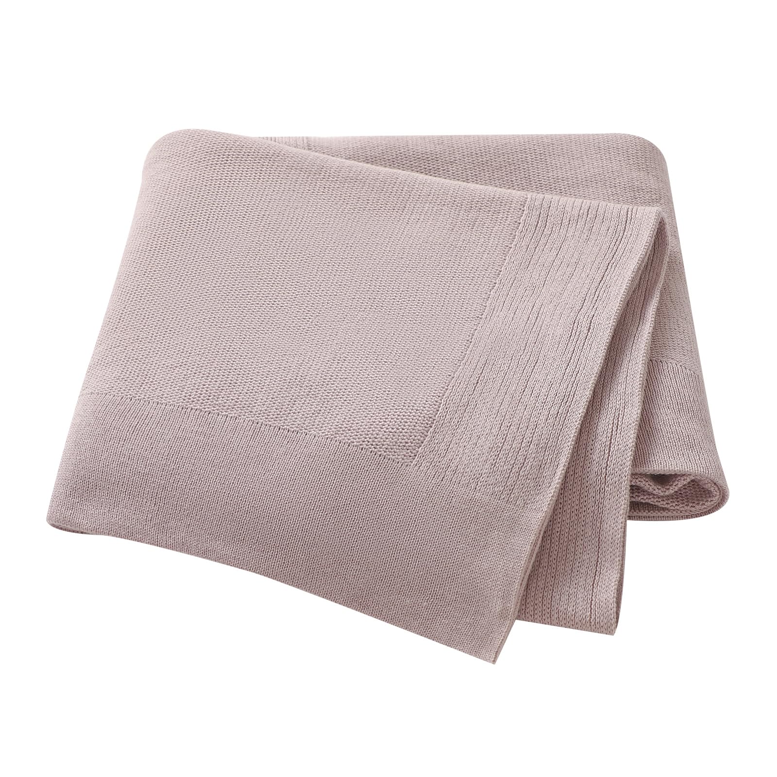 mimixiong Baby Blanket 100% Cotton Knit Baby Blankets Baby Gifts Baby Essentials for Newborn 100 x 80 cm Baby Purple
