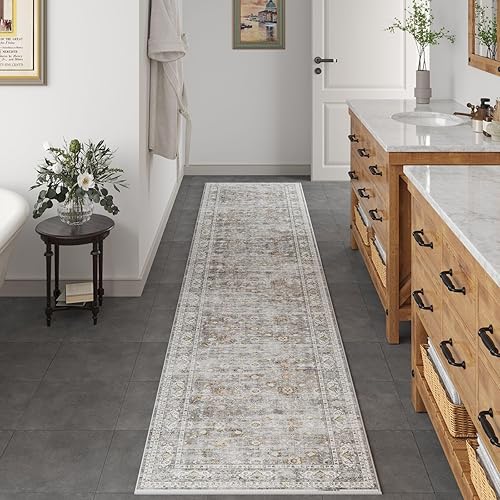 Miniatura 161 de Rugcomf Tapete para puerta interior, 2 x 3, lavable a máquina, tapete antideslizante de pelo bajo, para entrada, cocina, puerta principal, entrada