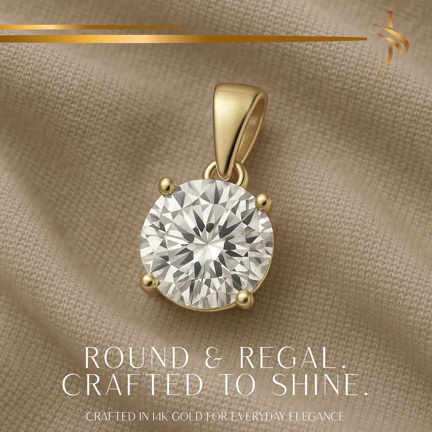 14K Solid White or Yellow Gold Lab Grown Moissanite Solitaire Pendant Necklace | Dangle Bail | Round, Cushion, Oval Cut | Pendant Only or Necklace| Fine Jewelry Luxury Gift - Image 4