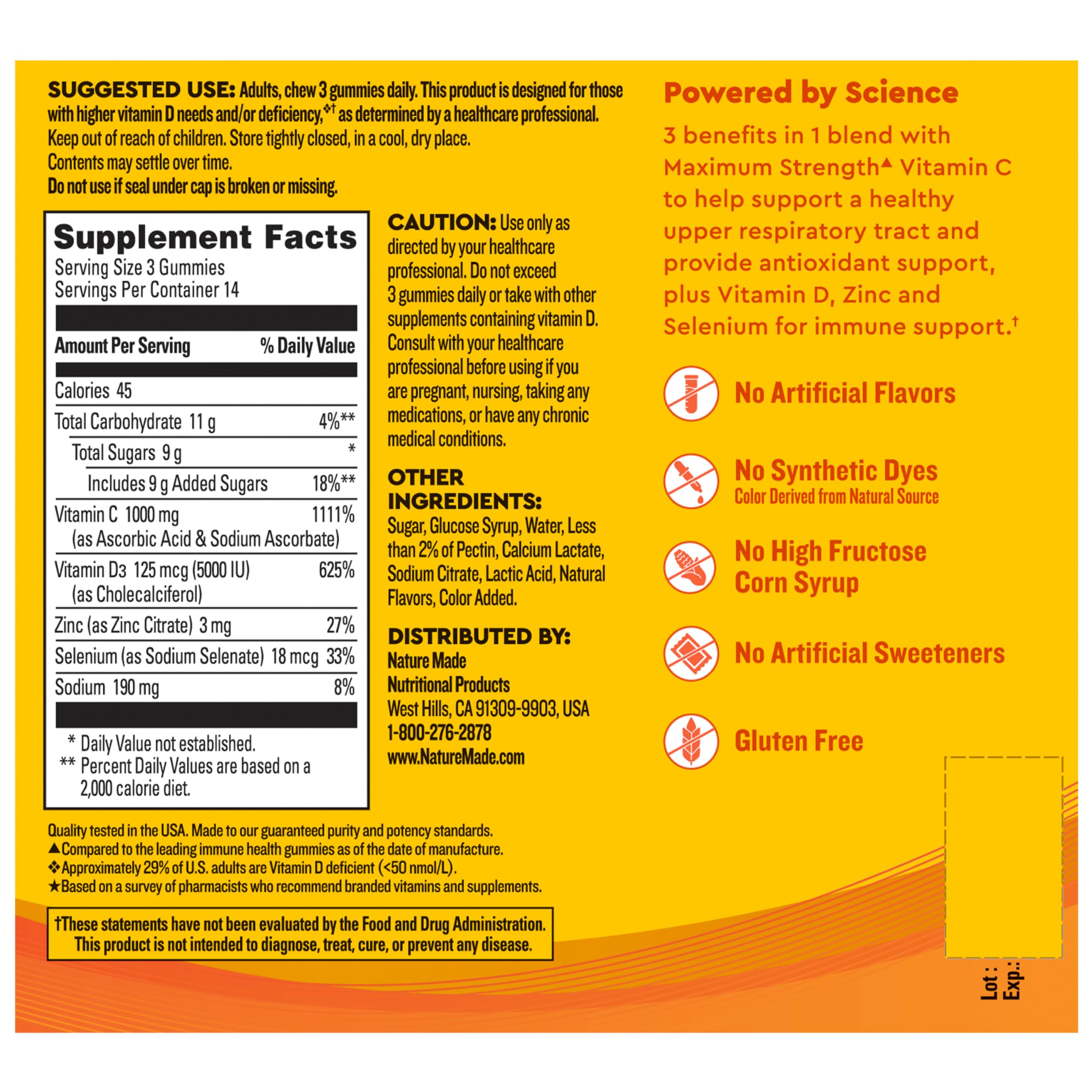 Nature Made Wellblends ImmuneMAX Gummies, 42 Tangerine Flavor Gummies — Amazon image 7