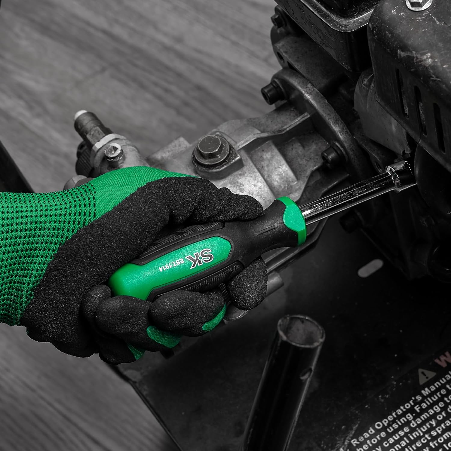 SK 7-Piece Metric Nut Driver Set, 5, 6, 7, 8, 9, 10, 11 mm, Premium CR-V Construction, SureGrip Handle