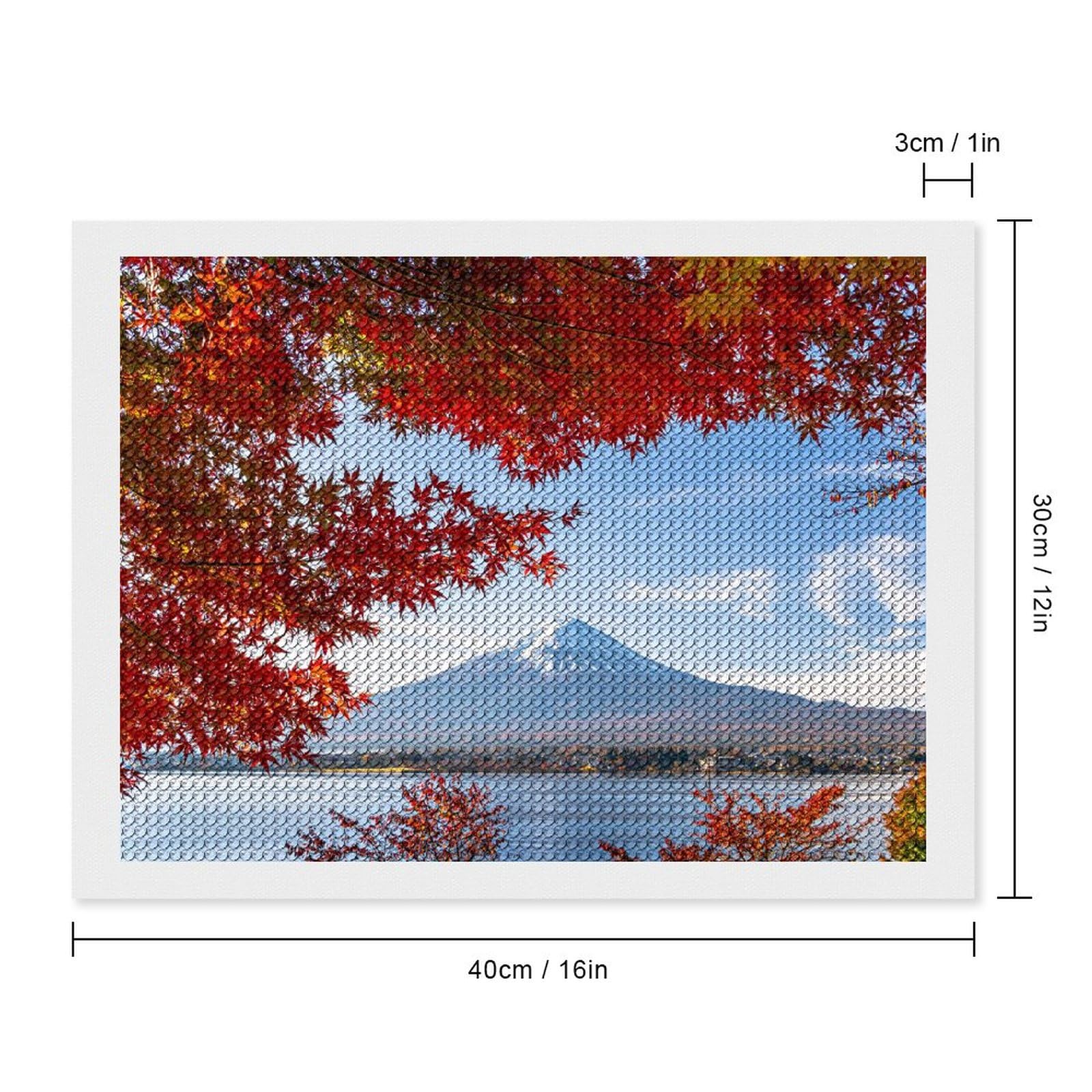 ダイヤモンドアート モザイクアート 紅葉 富士山