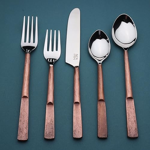 Miniatura 2 de Celia Copper Antique - Juego de cubiertos (20 piezas)
