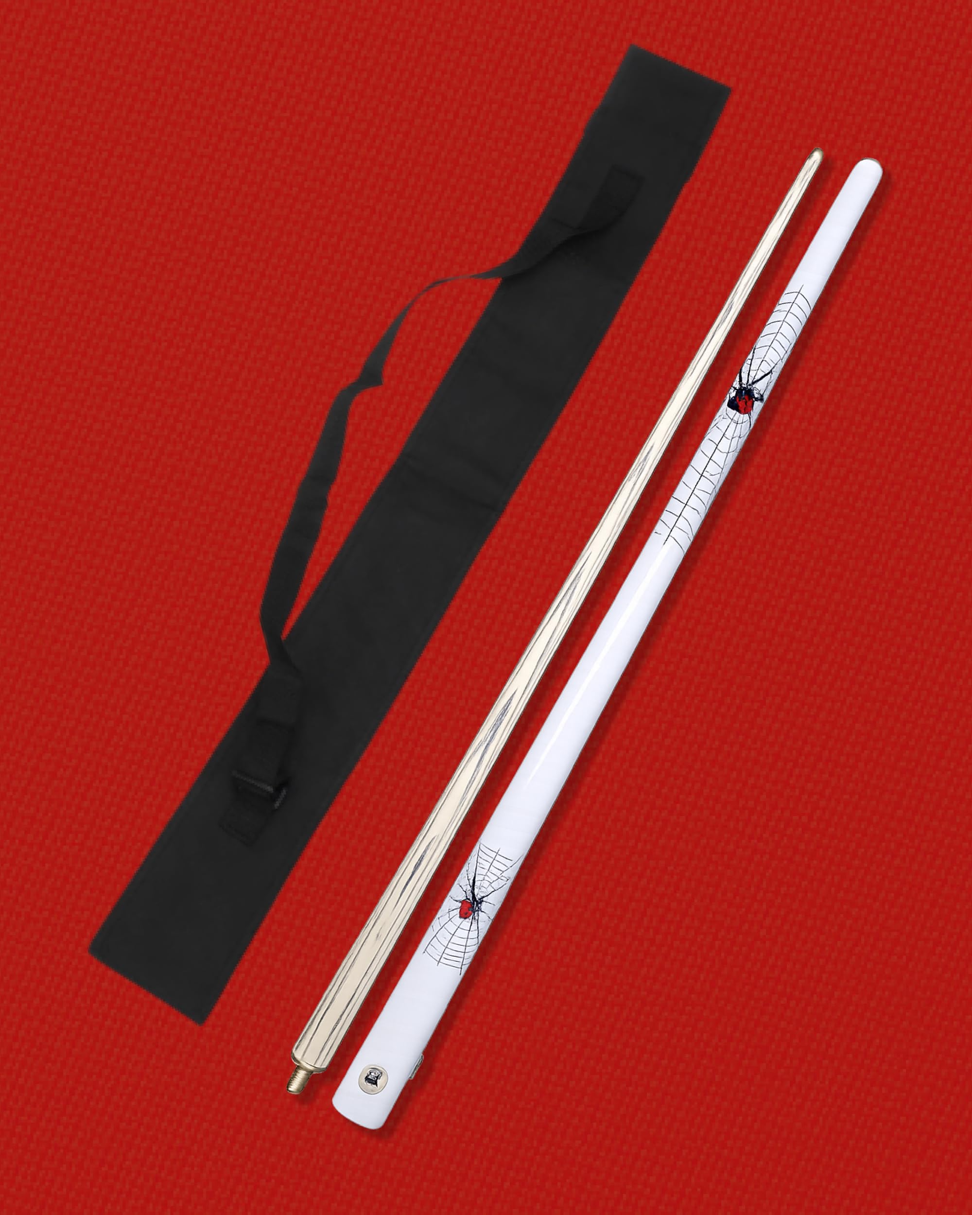 JBB Snooker & Pool Cue Stick with Protective Cue Cover, 9mm, Half Joint, Spider Design - 1 Pc-image-10