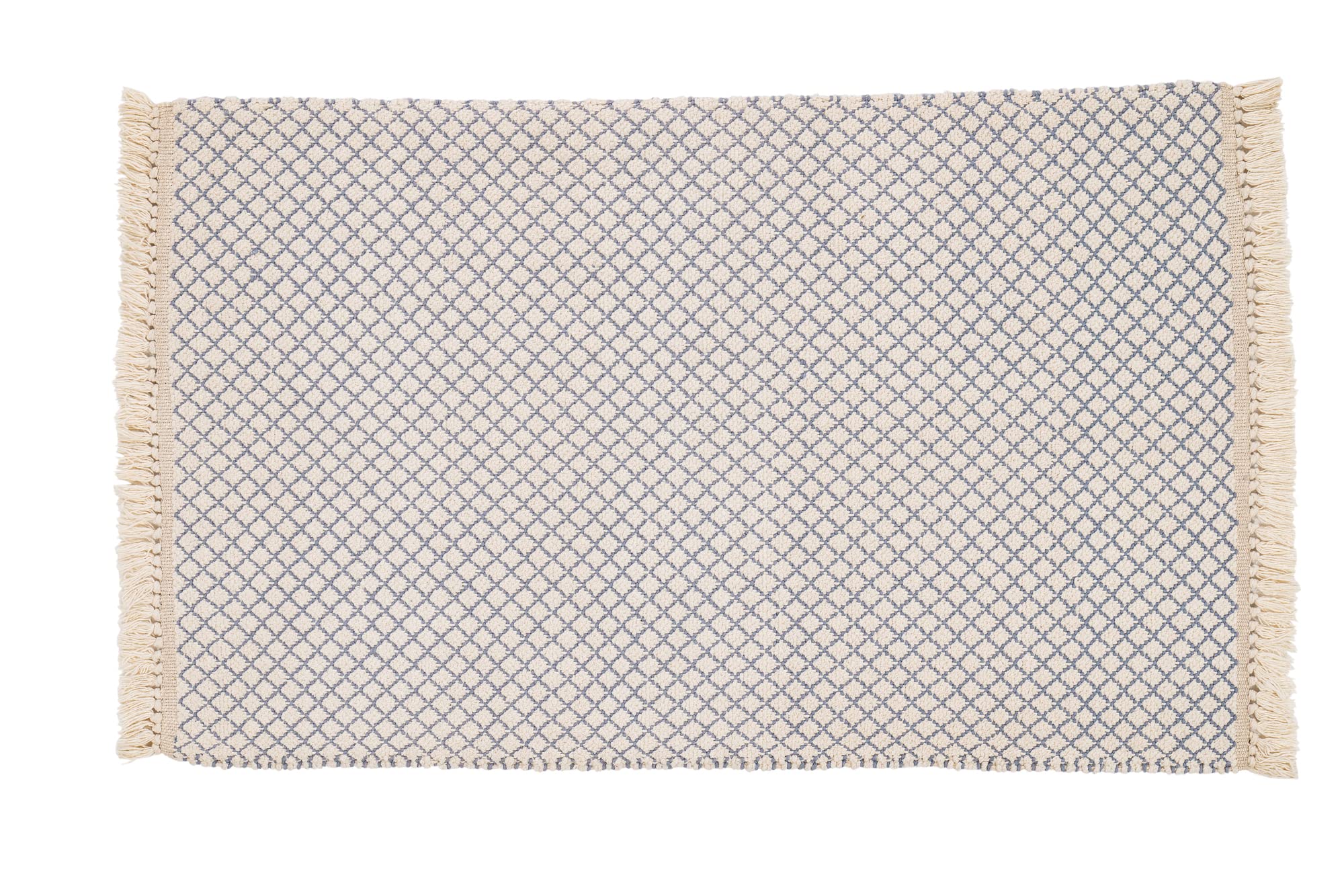 Jute & Co. Tappeto in cotone naturale, lavabile in lavatrice, resistente, di alta qualità tessuto a mano (55x110)