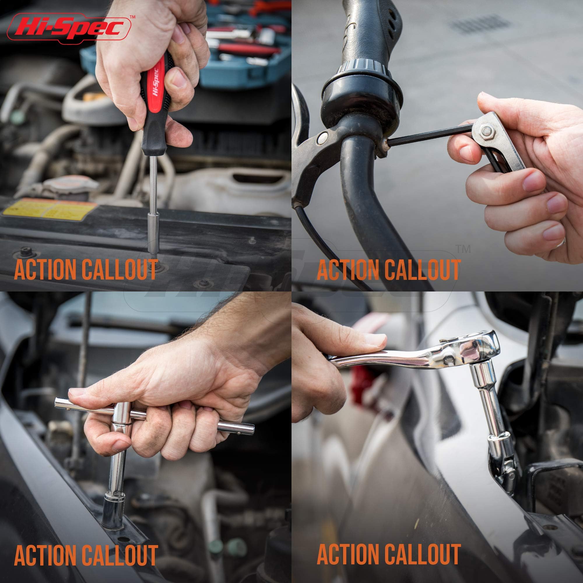 Hi-Spec Malette Outils 67 Pièces – Caisse à Outils Mécanique Automobile Complète avec Outillage, Mécanique Automobile et Kit de Bricolage Garage