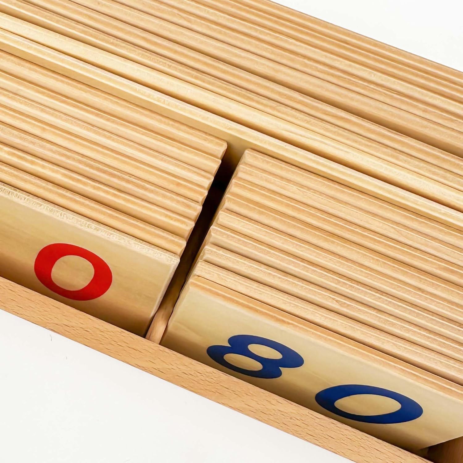 Hidoggy Montessori Small Number Cards with Box (1-9000), Wooden Math Number Counting Manipulative Toys, Basic Math Games Preschool Learning Educational Materials for Toddler Kids 3 4 5 Years