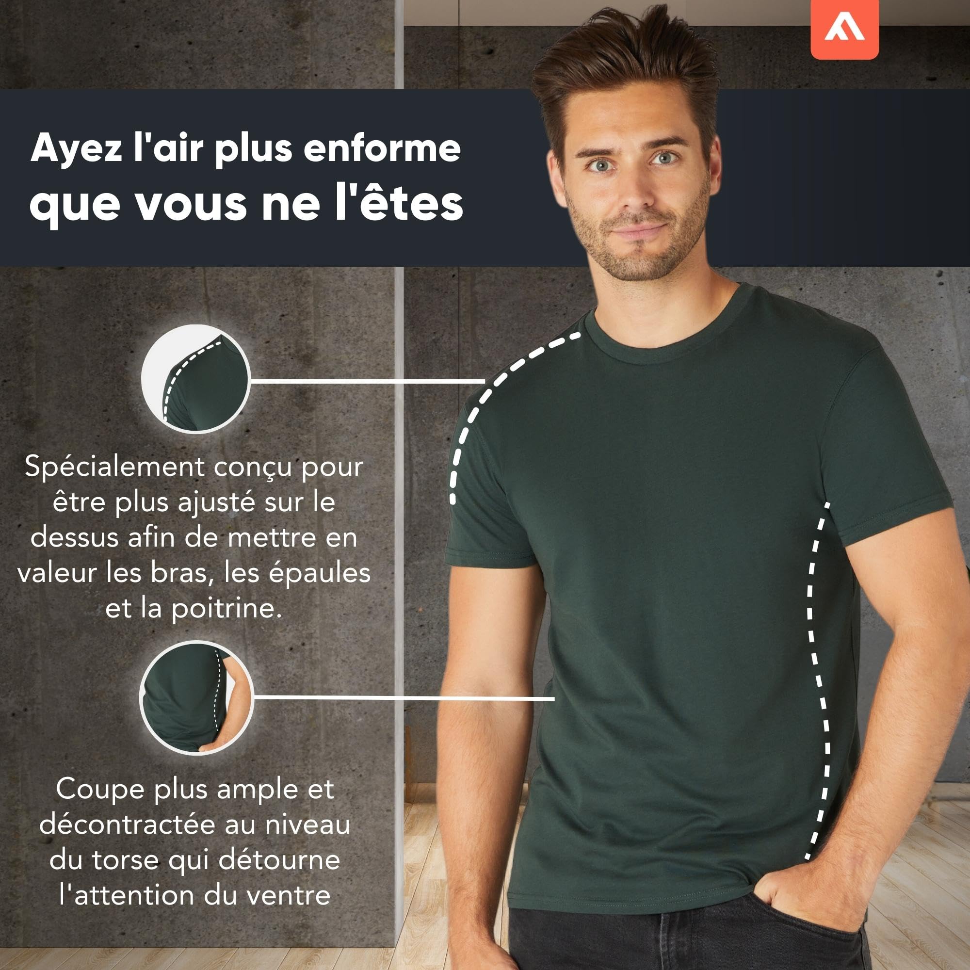 Image secondaire de Lot de 5 T-shirts Noirs pour Hommes - FM London